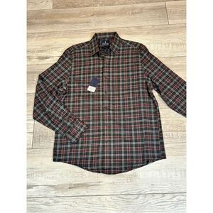 Stafford men’s long sleeve plaid shirt, size M